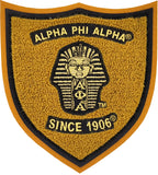 Alpha Phi Alpha Sphinx Shield Chenille Sew-On Patch [Gold]
