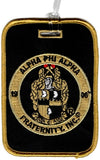 Alpha Phi Alpha Fraternity, Inc. Round Crest Luggage Tag [Black]