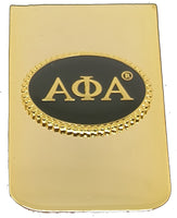 Alpha Phi Alpha Oval Medallion Money Clip [Gold]