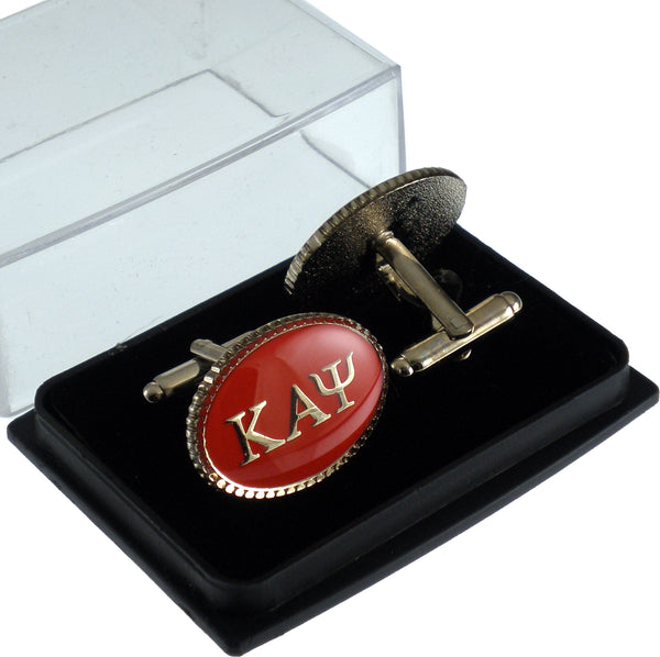 Kappa Alpha Psi Oval Cufflinks [Silver]