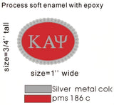 Kappa Alpha Psi Oval Cufflinks [Silver]