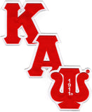 Kappa Alpha Psi Diagonal Connected Twill Iron-On Patch [Red]