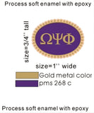Omega Psi Phi Oval Cuff Links [Gold]