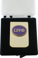 Omega Psi Phi Oval Medallion Money Clip [Gold]