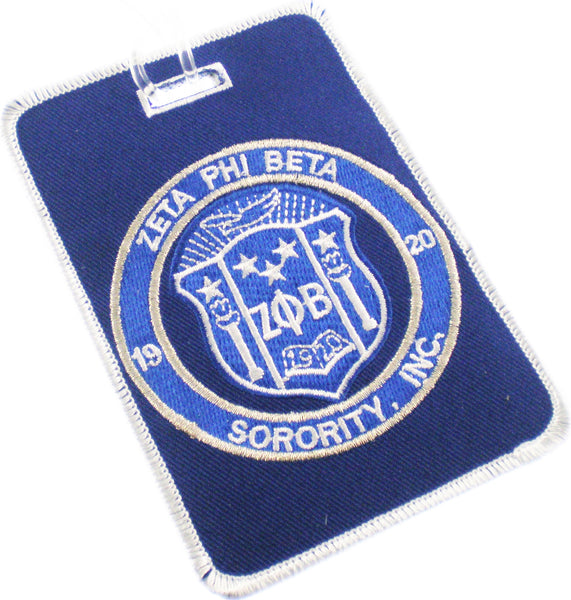 Zeta Phi Beta Sorority, Inc. Round Crest Luggage Tag [Blue]