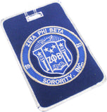 Zeta Phi Beta Sorority, Inc. Round Crest Luggage Tag [Blue]