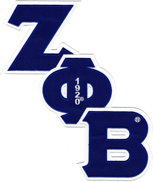 Zeta Phi Beta Diagonal Twill Iron-On Patch [Royal Blue]