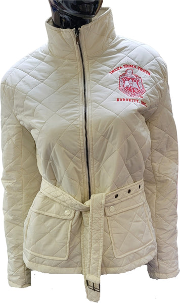 Buffalo Dallas Delta Sigma Theta Quilted Riding Jacket [Alabaster]