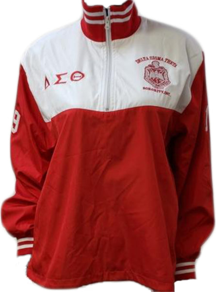 Buffalo Dallas Delta Sigma Theta Half Zip Track Jacket [Red/White]
