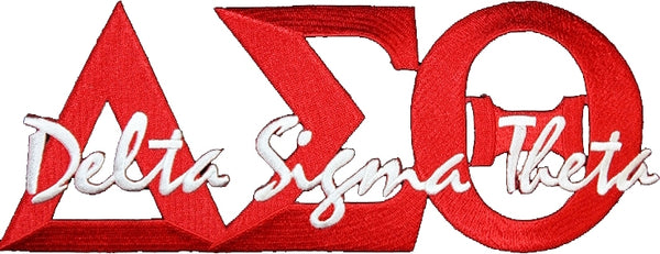 Delta Sigma Theta Signature Iron-On Patch [Red]