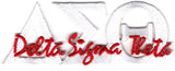 Delta Sigma Theta Signature Iron-On Patch [White]