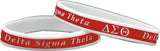Delta Sigma Theta 2-Tone Color Silicone Bracelet [White]