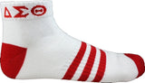 Delta Sigma Theta Striped Pair Ladies Ankle Socks [White]