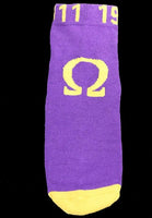 Omega Psi Phi Mens Dry Fit Athletic Ankle Socks [Purple]