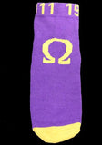 Omega Psi Phi Mens Dry Fit Athletic Ankle Socks [Purple]