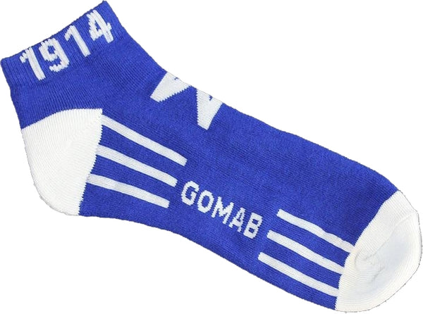 Phi Beta Sigma Mens Dry Fit Athletic Ankle Socks [Blue]