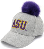 Big Boy Alcorn State Braves S148 Ladies Pom Pom Cap [Grey]