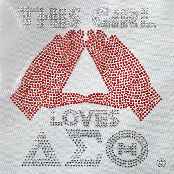 Delta Sigma Theta This Girl Loves Heat Transfer [Silver/Red]