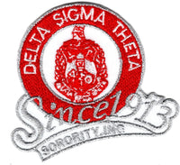 Delta Sigma Theta Sorority, Inc. Since 1913 Iron-On Patch [Red]