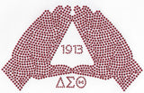 Delta Sigma Theta Hand Sign Rhinestud Heat Transfer [Red]
