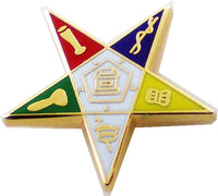 Eastern Star 3D Symbol Lapel Pin [Gold]