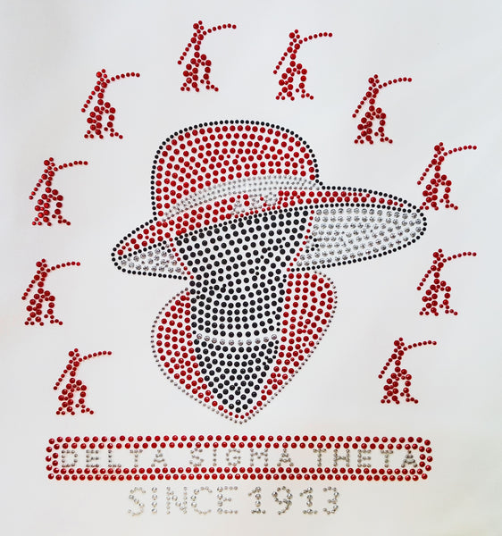 Delta Sigma Theta Floating Lady Fortitudes Heat Transfer [Red]