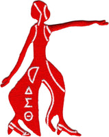 Delta Sigma Theta Lady Fortitude Iron-On Patch [Red]