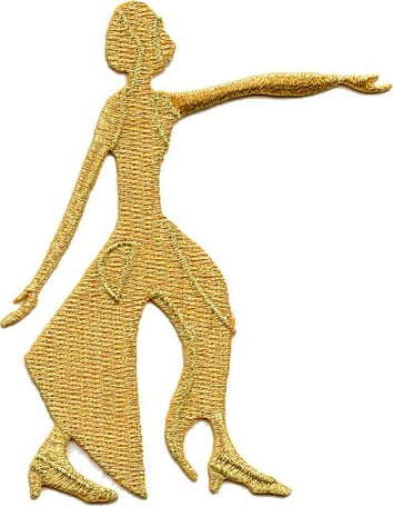 Delta Sigma Theta Lady Fortitude Iron-On Patch [Gold]
