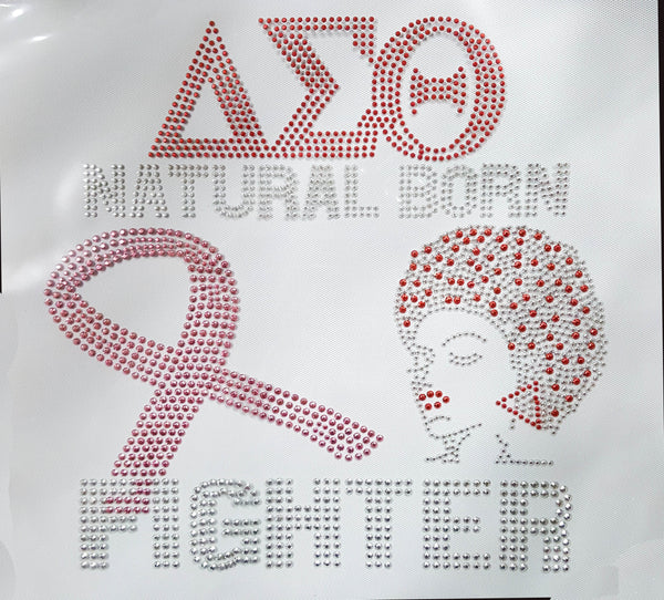 Delta Sigma Theta Natural Born Fighters Heat Transfer [Red/Silver]