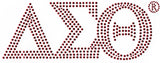 Delta Sigma Theta Letters Rhinestud Heat Transfer [Red]