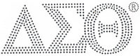Delta Sigma Theta Letters Rhinestud Heat Transfer [Silver]