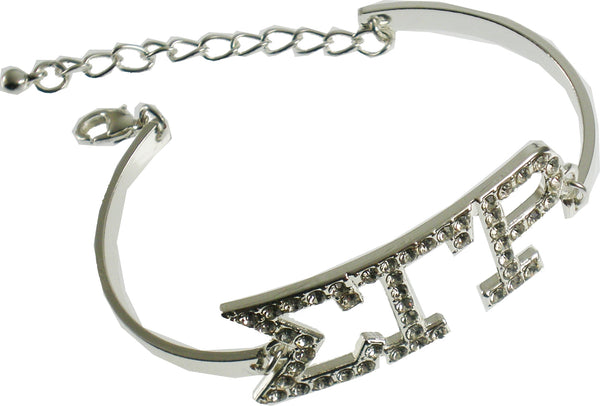 Sigma Gamma Rho Austrian Crystal Bracelet [Silver]