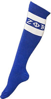 Zeta Phi Beta Greekfeet Striped Pair Knee High Socks [Blue]