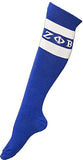 Zeta Phi Beta Greekfeet Striped Pair Knee High Socks [Blue]
