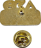 Delta Sigma Theta 1913 Sandblasted Polished Lapel Pin [Gold/Silver]