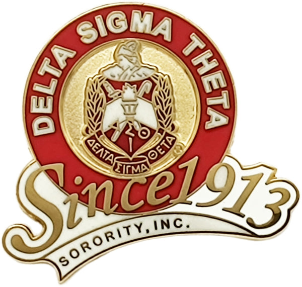 Delta Sigma Theta Sorority Inc. Since 1913 Lapel Pin [Gold]