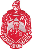 Delta Sigma Theta Crest Iron-On Patch [Red]
