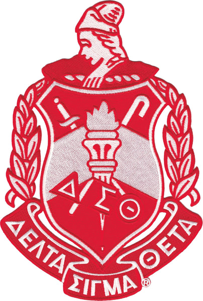 Delta Sigma Theta Crest Iron-On Patch [Red]