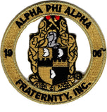 Alpha Phi Alpha Fraternity Inc. Round Cut-Out Iron-On Patch [Gold]