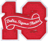 Delta Sigma Theta 13 Founded Year Chenille Felt Sew-On Patch [Red]