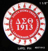 Delta Sigma Theta Service Leadership Empowerment Lapel Pin [Silver]