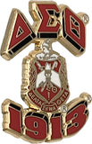 Delta Sigma Theta 3D Crest Lapel Pin [Gold]