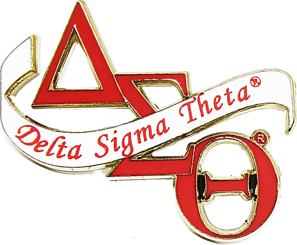 Delta Sigma Theta Banner Lapel Pin [Gold]
