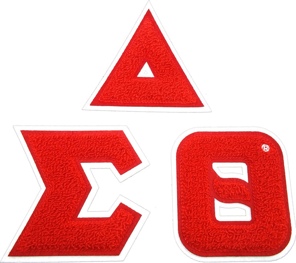Delta Sigma Theta Chenille Sew-On Patch Set [Red]