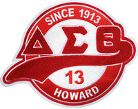 Delta Sigma Theta Chenille Tail Sew-On Patch [Red]