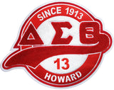 Delta Sigma Theta Chenille Tail Sew-On Patch [Red]