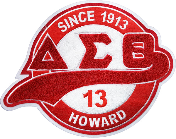 Delta Sigma Theta Chenille Tail Sew-On Patch [Red]