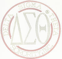 Delta Sigma Theta Sorority, Inc. Circle Heat Transfer [Silver]