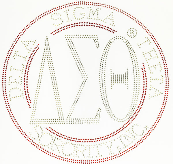 Delta Sigma Theta Sorority, Inc. Circle Heat Transfer [Silver]