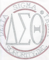 Delta Sigma Theta Sorority, Inc. Circle Heat Transfer [Silver]
